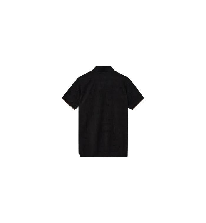 MOS MOSH Tees Men MMGRoma SS Split Polo Black MOS MOSH Tees Men MMGRoma SS Split Polo Black