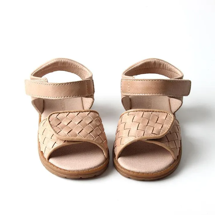 Nisolo Baby Toddler and Kids Shoes Women Woven Hard Sole Sandal Stone Stone