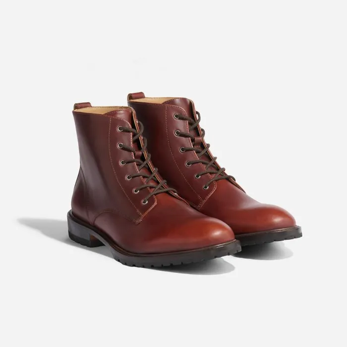 Nisolo Boots Men Martin AllWeather Boot Mahogany