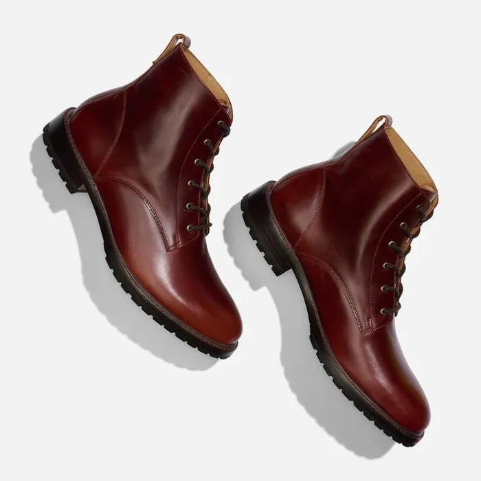 Nisolo Boots Men Martin AllWeather Boot Mahogany