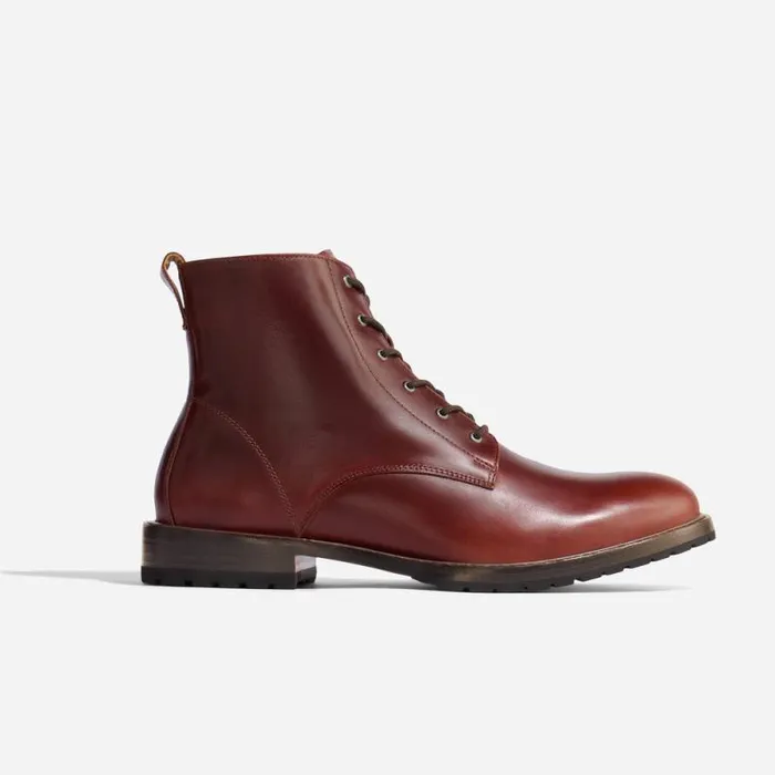 Nisolo Boots Men Martin AllWeather Boot Mahogany