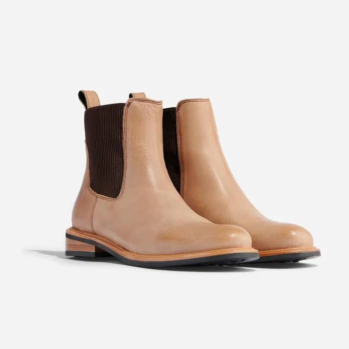 Nisolo Boots Women Carmen Chelsea Boot Almond