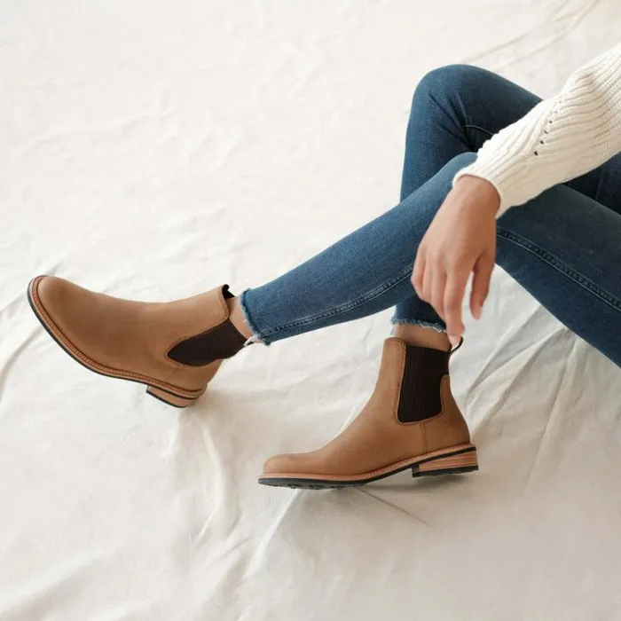 Nisolo Boots Women Carmen Chelsea Boot Almond Nisolo Boots Women Carmen Chelsea Boot Almond