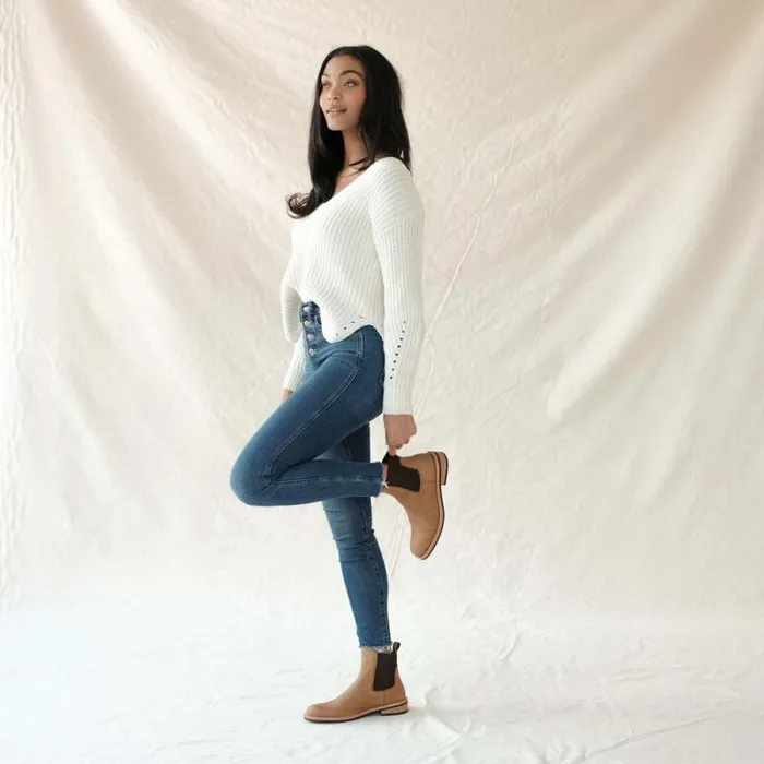 Nisolo Boots Women Carmen Chelsea Boot Almond Nisolo Boots Women Carmen Chelsea Boot Almond