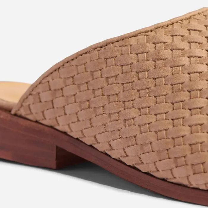 Nisolo Flats and Slip Ons Women Ama Woven Mule Woven Almond Nisolo Flats and Slip Ons Women Ama Woven Mule Woven Almond