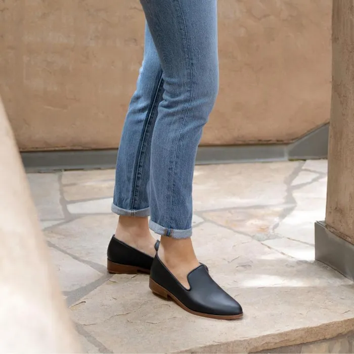 Nisolo Flats and Slip Ons Women Everyday Slip On Loafer Black Nisolo Flats and Slip Ons Women Everyday Slip On Loafer Black