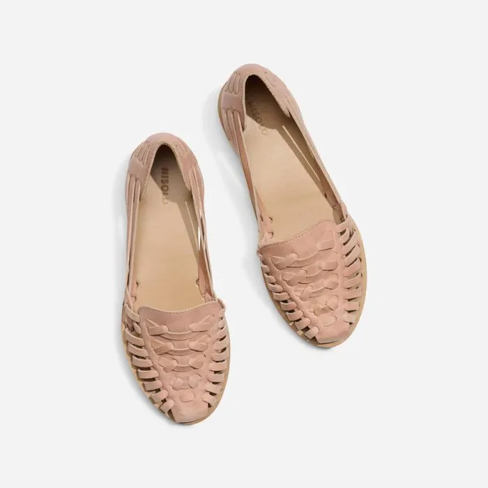 Nisolo Flats and Slip Ons Women Huarache Sandal Desert Rose