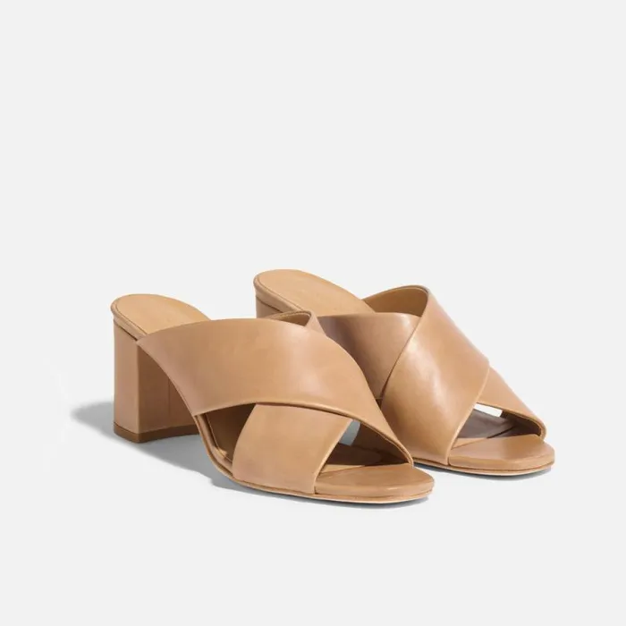 Nisolo Loafers and Mules Women Carina Cross Strap Mule Almond