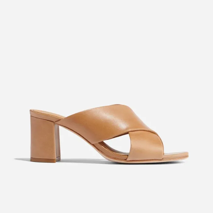 Nisolo Loafers and Mules Women Carina Cross Strap Mule Almond