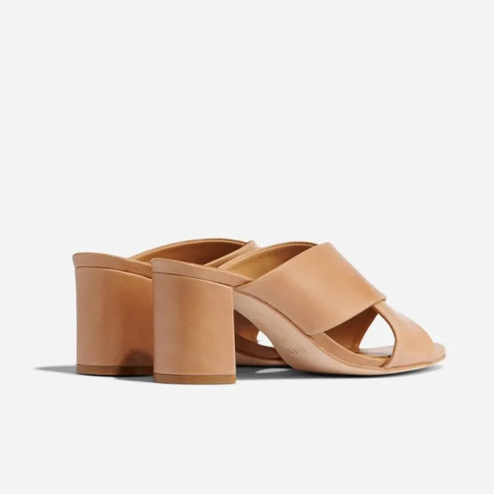 Nisolo Loafers and Mules Women Carina Cross Strap Mule Almond