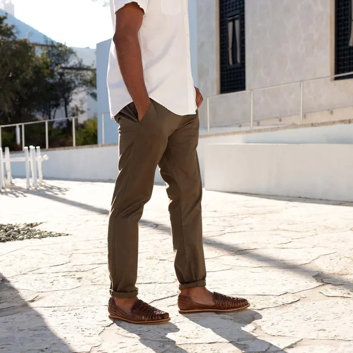 Nisolo Sandals and Slip Ons Men Huarache Sandal Brown