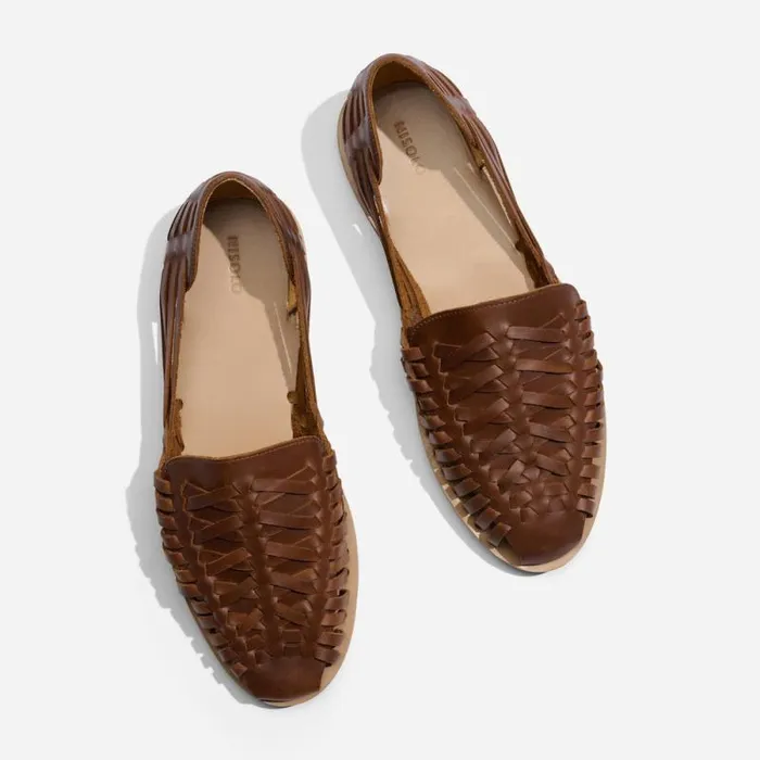 Nisolo Sandals and Slip Ons Men Huarache Sandal Brown