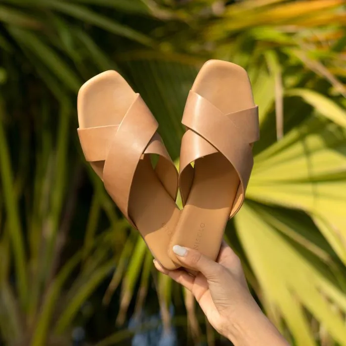 Nisolo Sandals Women Catalina Slide Sandal Almond