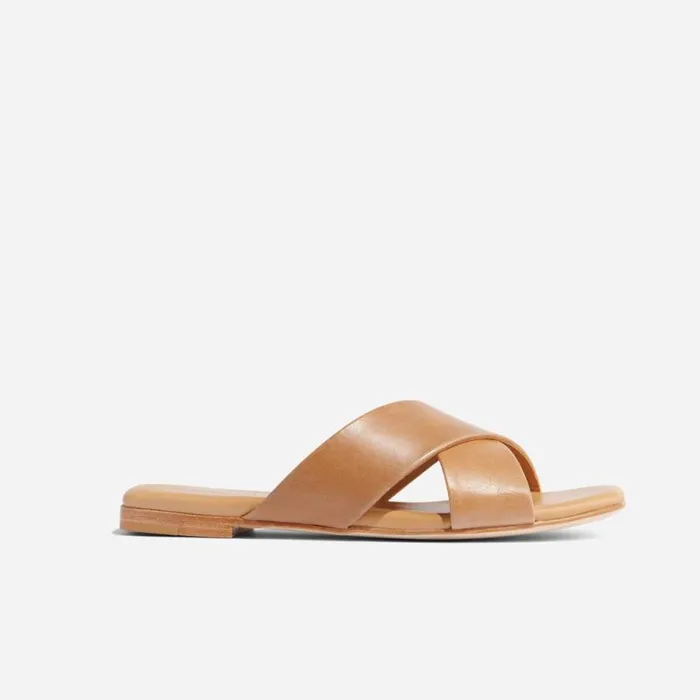 Nisolo Sandals Women Catalina Slide Sandal Almond
