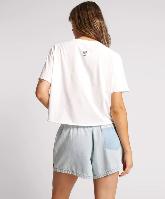 One Teaspoon Basic Tees FREE LOVE CROPPED TEE 8211 Women One Teaspoon Basic Tees FREE LOVE CROPPED TEE 8211 Women