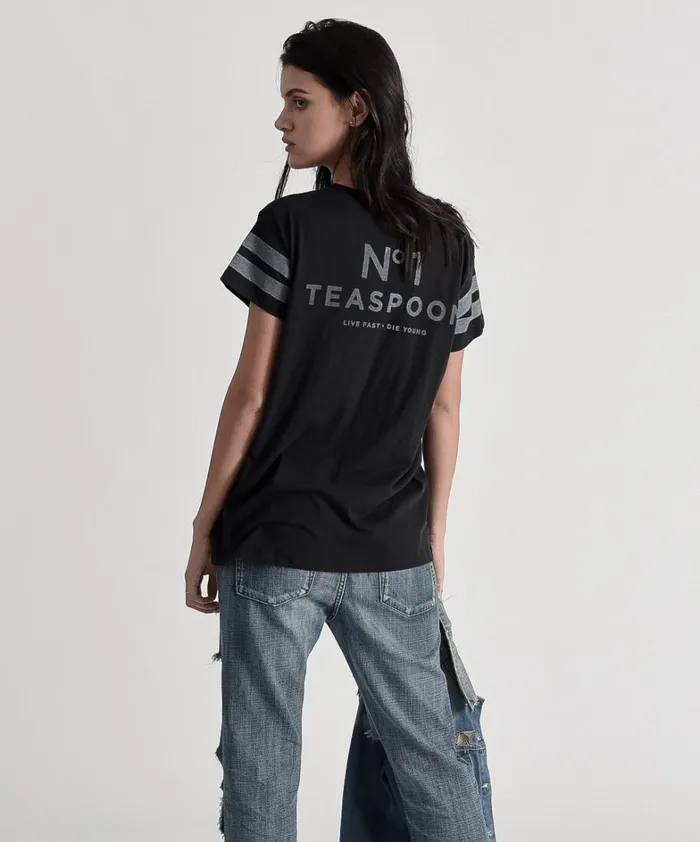 One Teaspoon Basic Tees LE HUNT ONE TEE BLACK 8211 Women