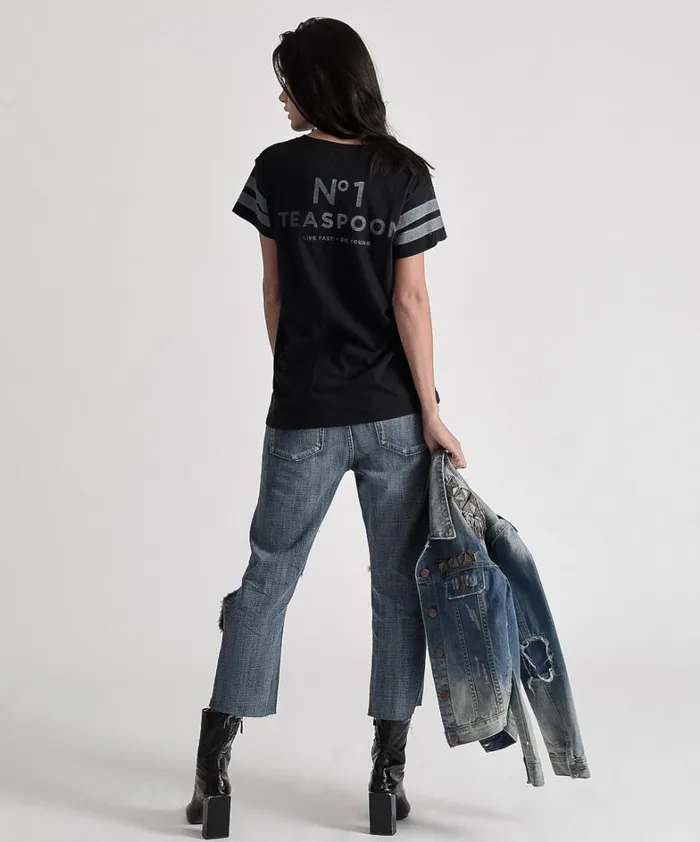 One Teaspoon Basic Tees LE HUNT ONE TEE BLACK 8211 Women One Teaspoon Basic Tees LE HUNT ONE TEE BLACK 8211 Women