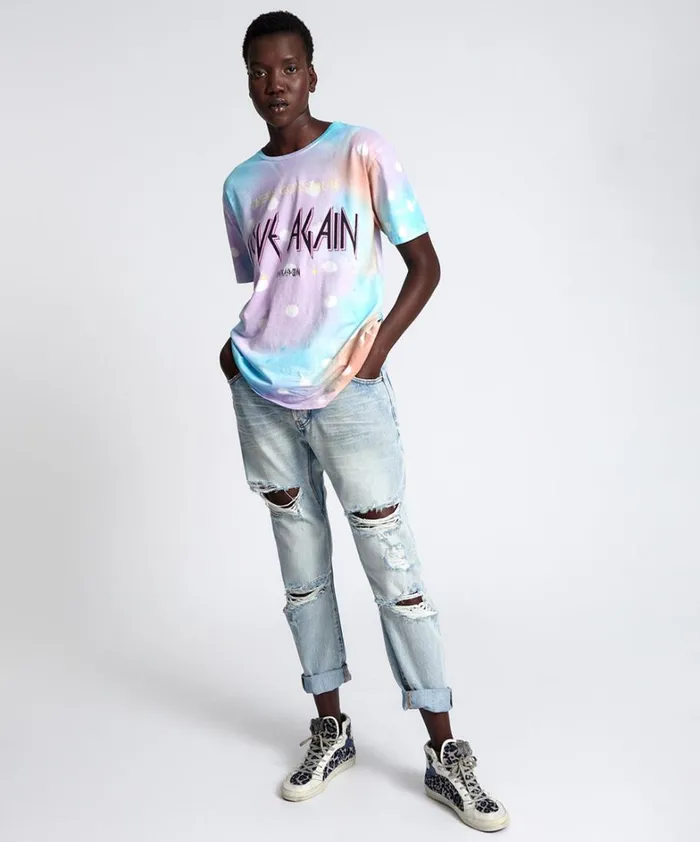 One Teaspoon Basic Tees LOVE AGAIN ORGANIC UNISEX TEE 8211 Women