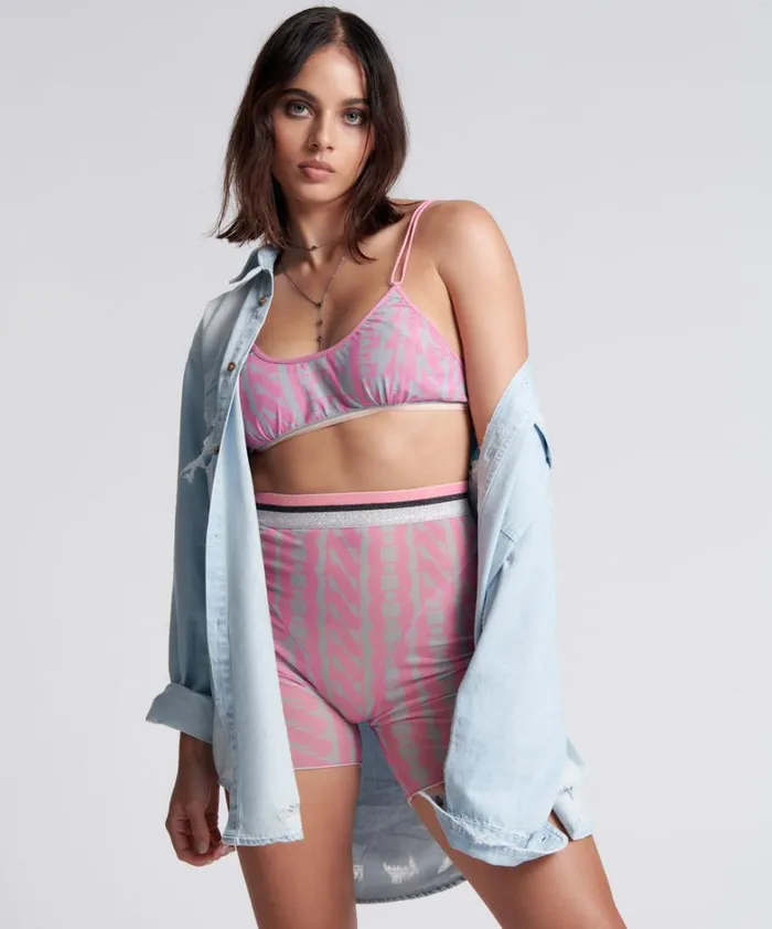 One Teaspoon Bottoms ON REPEAT MESH BIKE SHORTS 8211 Women