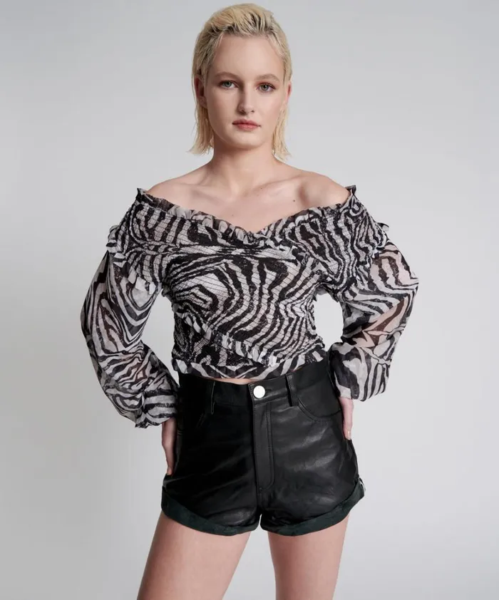 One Teaspoon Bottoms WANDERER LEATHER HIGH WAIST BANDITS 8211 Women