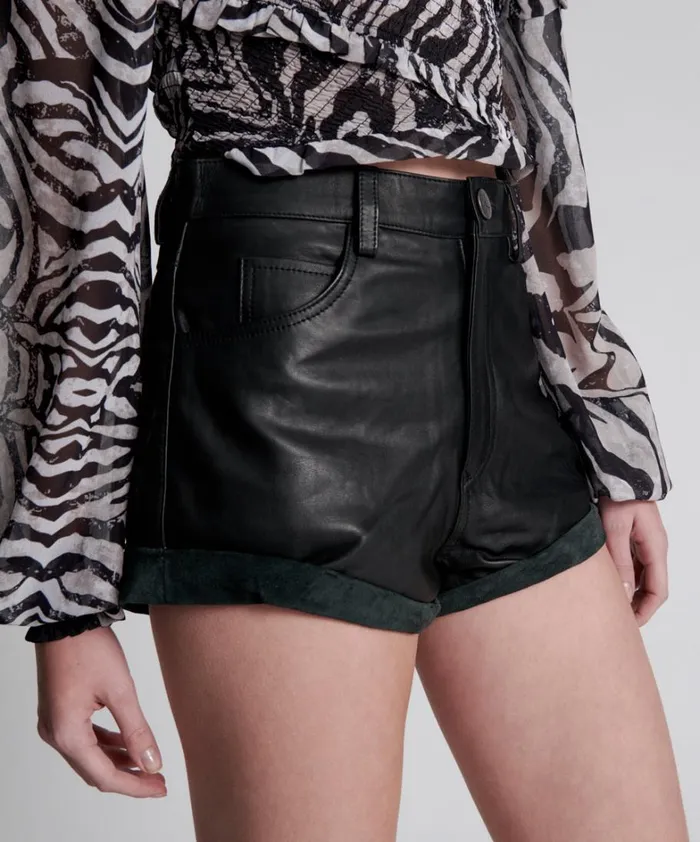 One Teaspoon Bottoms WANDERER LEATHER HIGH WAIST BANDITS 8211 Women One Teaspoon Bottoms WANDERER LEATHER HIGH WAIST BANDITS 8211 Women