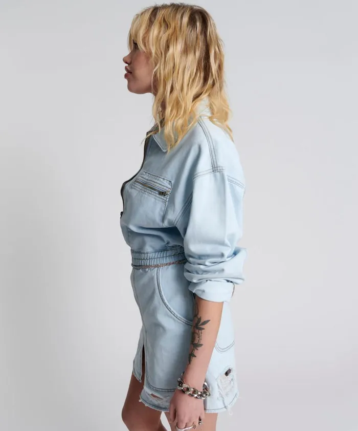 One Teaspoon Denim Dresses BLUE LATTE OLIVIA DRESS 8211 Women One Teaspoon Denim Dresses BLUE LATTE OLIVIA DRESS 8211 Women