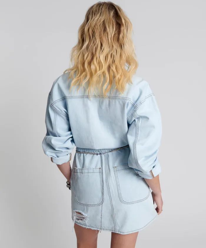 One Teaspoon Denim Dresses BLUE LATTE OLIVIA DRESS 8211 Women One Teaspoon Denim Dresses BLUE LATTE OLIVIA DRESS 8211 Women