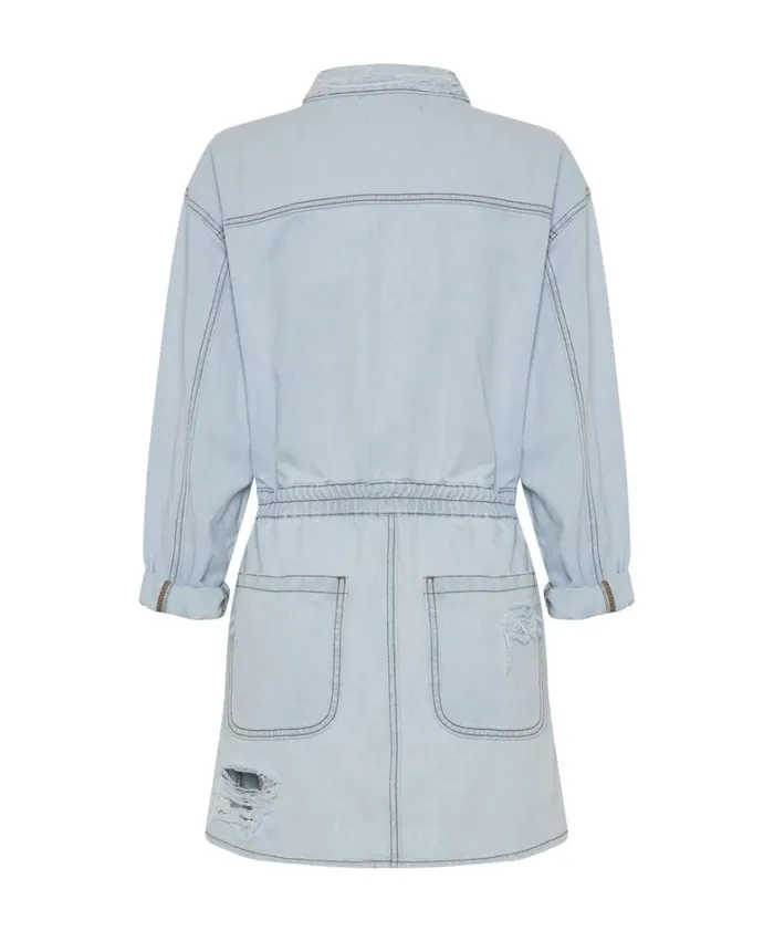 One Teaspoon Denim Dresses BLUE LATTE OLIVIA DRESS 8211 Women One Teaspoon Denim Dresses BLUE LATTE OLIVIA DRESS 8211 Women