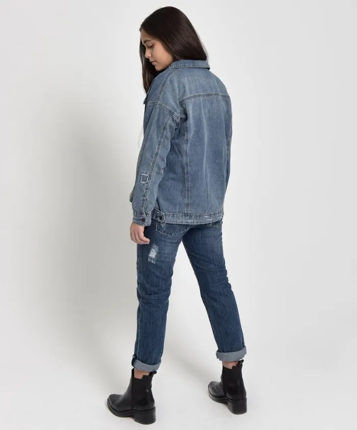 One Teaspoon Denim Jackets KIDS ALL START DENIM JACKET 8211 WomenKids One Teaspoon Denim Jackets KIDS ALL START DENIM JACKET 8211 WomenKids
