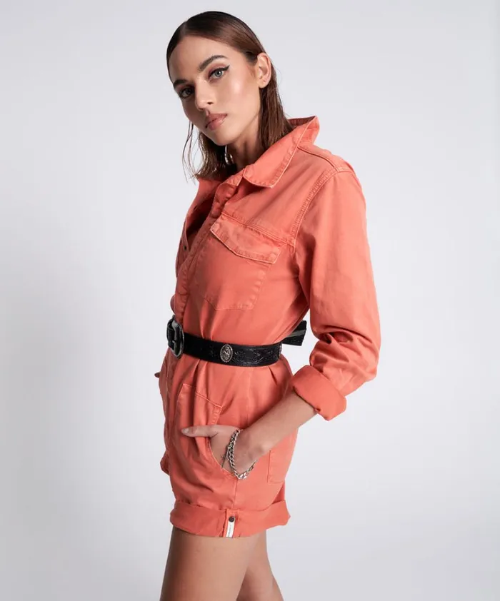 One Teaspoon Denim Jumpsuits ENVIOUS ORANGE CARGO PROPHECY JUMPSUIT 8211 Women One Teaspoon Denim Jumpsuits ENVIOUS ORANGE CARGO PROPHECY JUMPSUIT 8211 Women