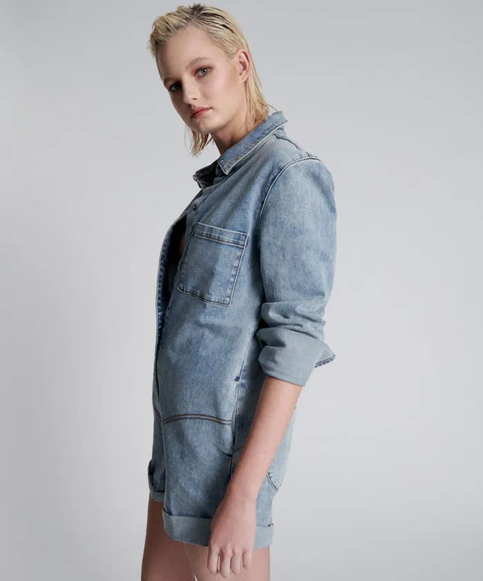 One Teaspoon Denim Jumpsuits HENDRIXE PROPHECY JUMPSUIT BLUE 8211 Women