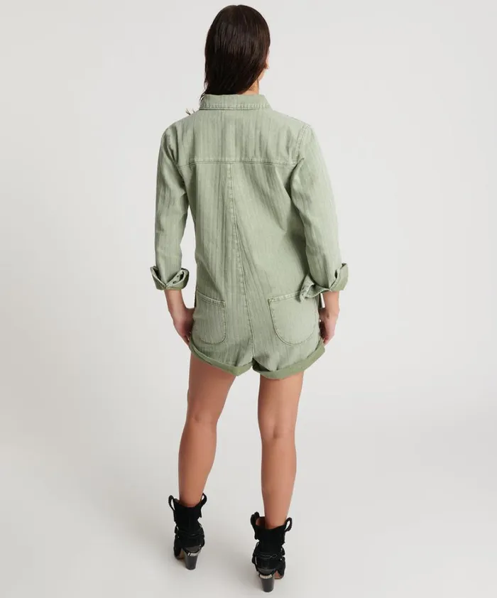 One Teaspoon Denim Jumpsuits KHAKI LOGO JACQUARD PROPHECY JUMPSUIT 8211 Women