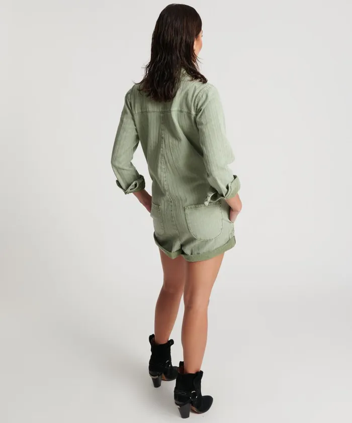 One Teaspoon Denim Jumpsuits KHAKI LOGO JACQUARD PROPHECY JUMPSUIT 8211 Women