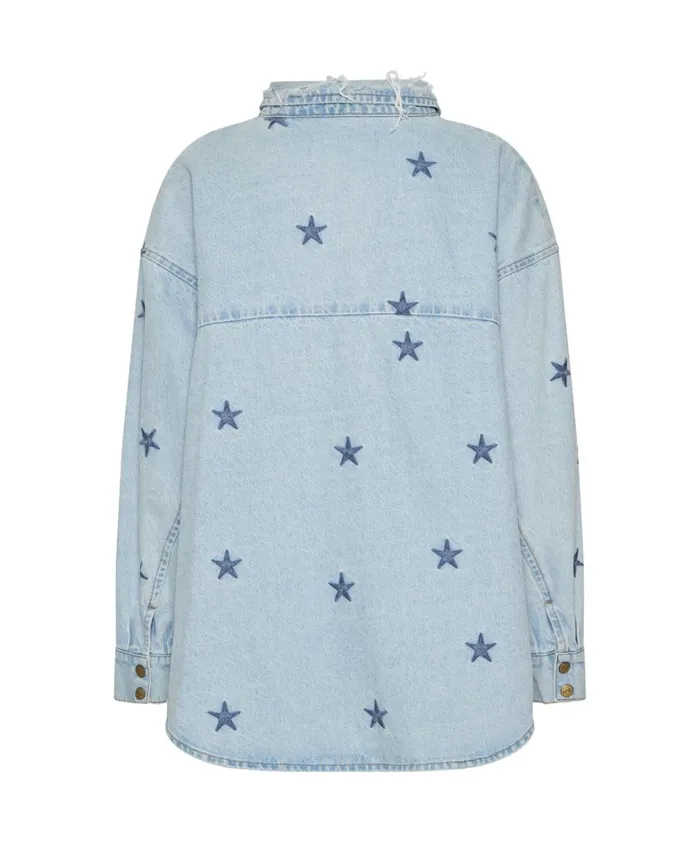 One Teaspoon Denim Tops STARRED DARIA DENIM SHIRT 8211 Women One Teaspoon Denim Tops STARRED DARIA DENIM SHIRT 8211 Women