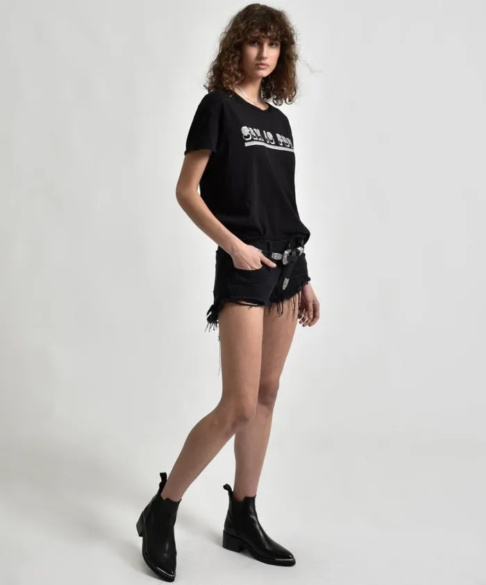One Teaspoon Graphic Tees SEX IS FUN TEE BLACK 8211 Women
