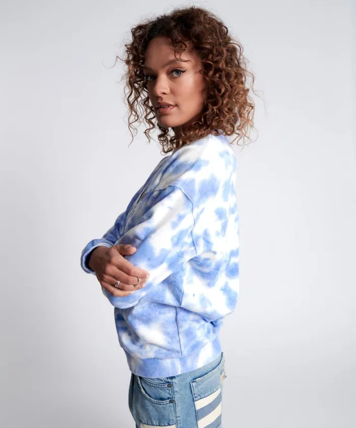 One Teaspoon Hoodies And Sweats LOVE YOURSELF SOS TIE DYE SWEATER 8211 Women