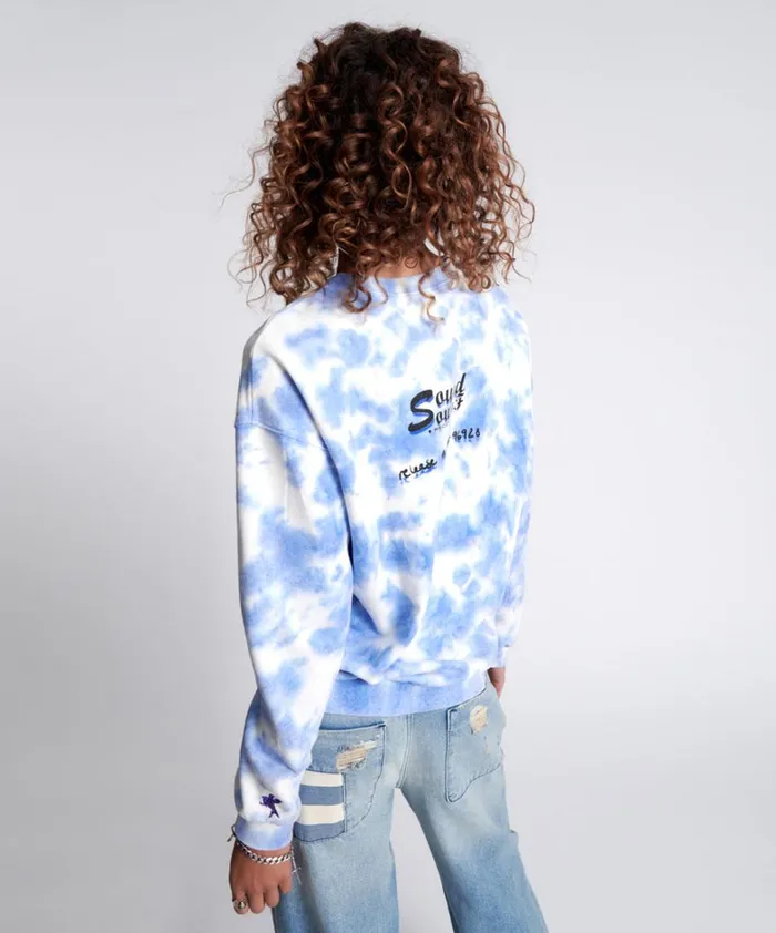 One Teaspoon Hoodies And Sweats LOVE YOURSELF SOS TIE DYE SWEATER 8211 Women