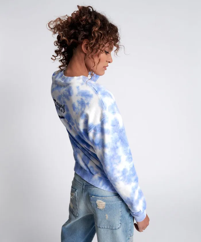 One Teaspoon Hoodies And Sweats LOVE YOURSELF SOS TIE DYE SWEATER 8211 Women