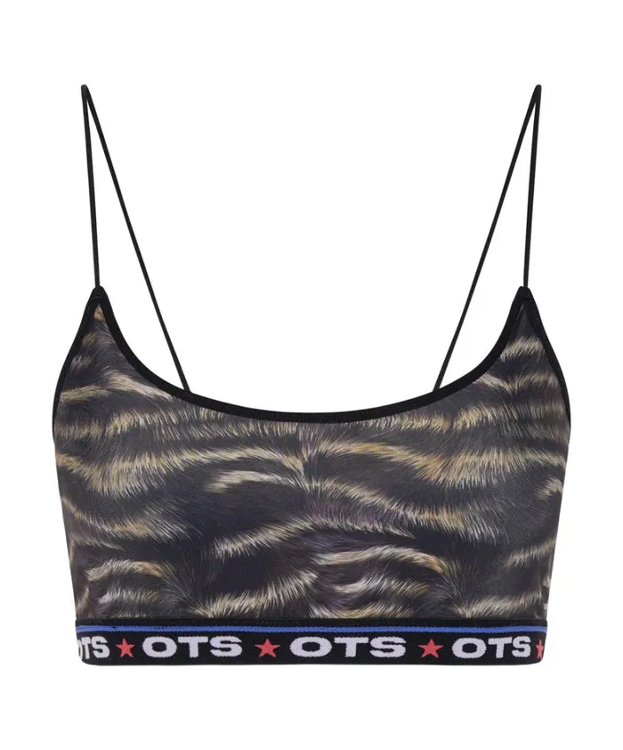 One Teaspoon Intimates OTS DARK ANIMAL BOXER CROP BRALETTE 8211 Women One Teaspoon Intimates OTS DARK ANIMAL BOXER CROP BRALETTE 8211 Women