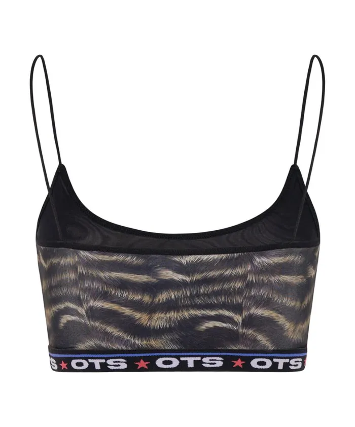 One Teaspoon Intimates OTS DARK ANIMAL BOXER CROP BRALETTE 8211 Women One Teaspoon Intimates OTS DARK ANIMAL BOXER CROP BRALETTE 8211 Women