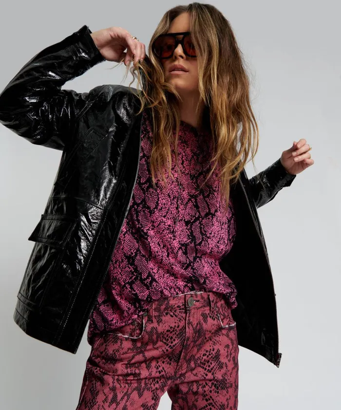 One Teaspoon Jackets BLACK OUT PATENT LEATHER JACKET 8211 Women One Teaspoon Jackets BLACK OUT PATENT LEATHER JACKET 8211 Women