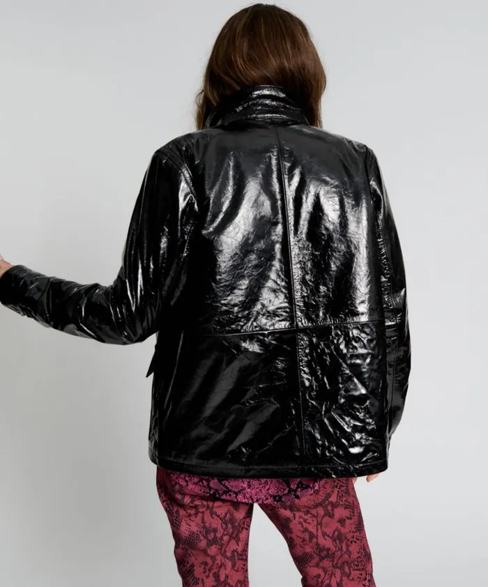 One Teaspoon Jackets BLACK OUT PATENT LEATHER JACKET 8211 Women One Teaspoon Jackets BLACK OUT PATENT LEATHER JACKET 8211 Women