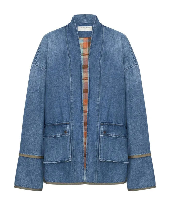 One Teaspoon Jackets KIMONO DENIM QUILTED JACKET 8211 Women One Teaspoon Jackets KIMONO DENIM QUILTED JACKET 8211 Women