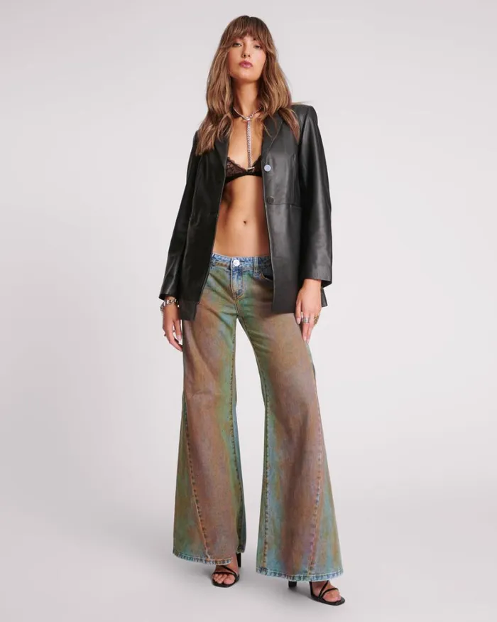 One Teaspoon Leather BLACK LEATHER BLAZER 8211 Women One Teaspoon Leather BLACK LEATHER BLAZER 8211 Women