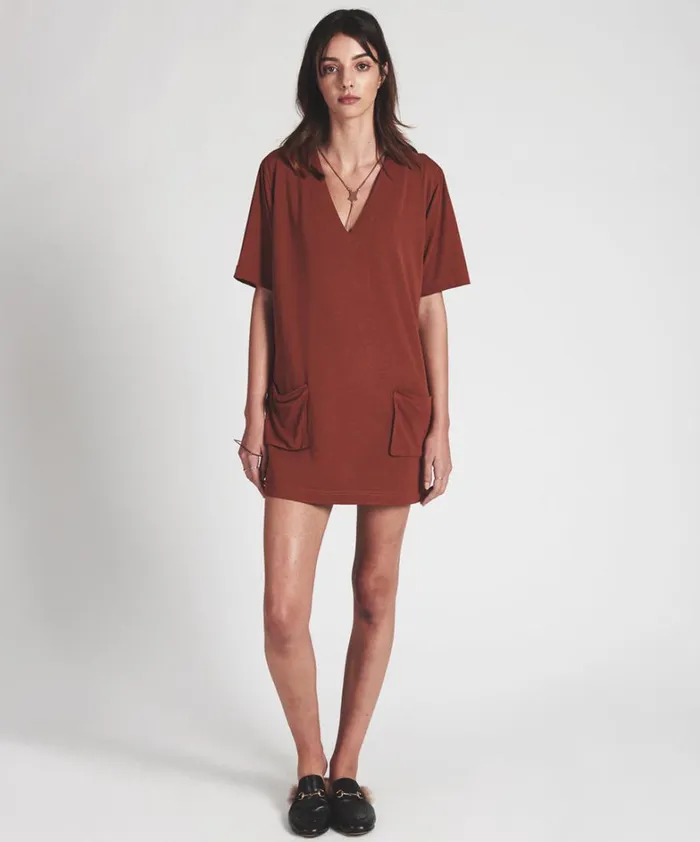 One Teaspoon Mini Dresses BUFFALO MODAL SLOUCHY DRESS 8211 Women