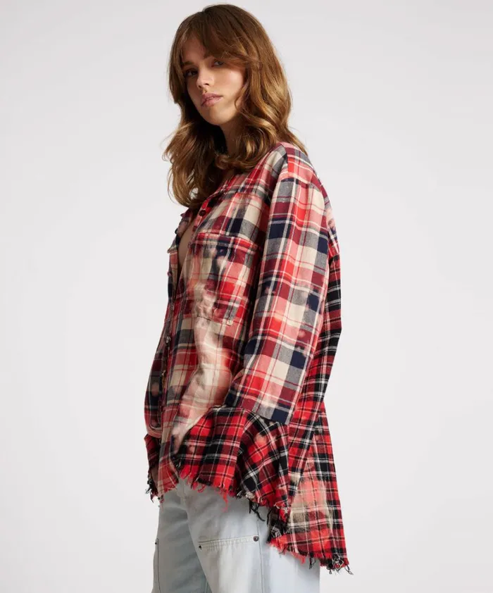 One Teaspoon Shirts BLEACHED CHECK FANTASIE SHIRT 8211 Women