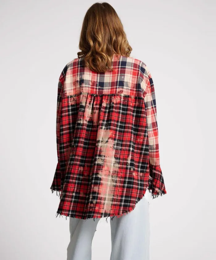 One Teaspoon Shirts BLEACHED CHECK FANTASIE SHIRT 8211 Women