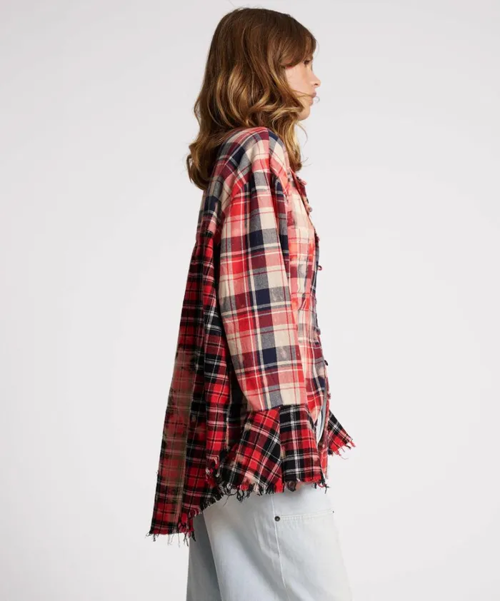 One Teaspoon Shirts BLEACHED CHECK FANTASIE SHIRT 8211 Women