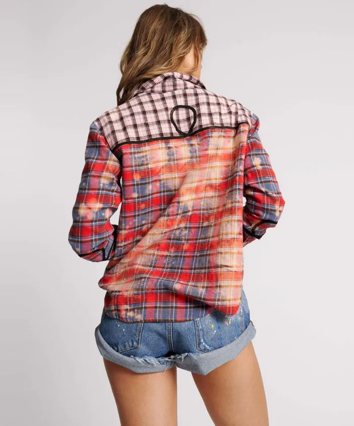 One Teaspoon Shirts DISTRESSED FLANNEL WESTERN SHIRT 8211 Women