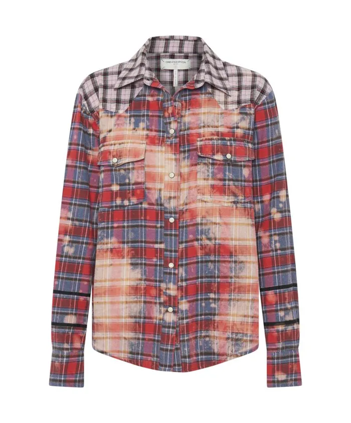One Teaspoon Shirts DISTRESSED FLANNEL WESTERN SHIRT 8211 Women